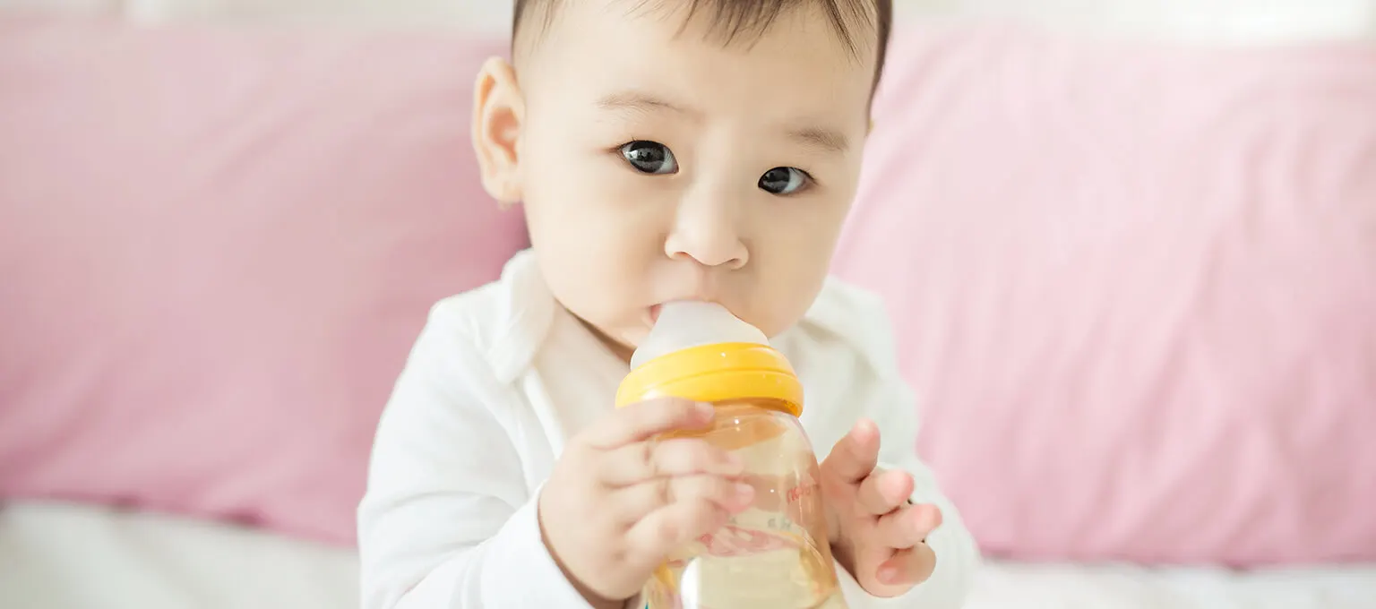 Baby drinking water