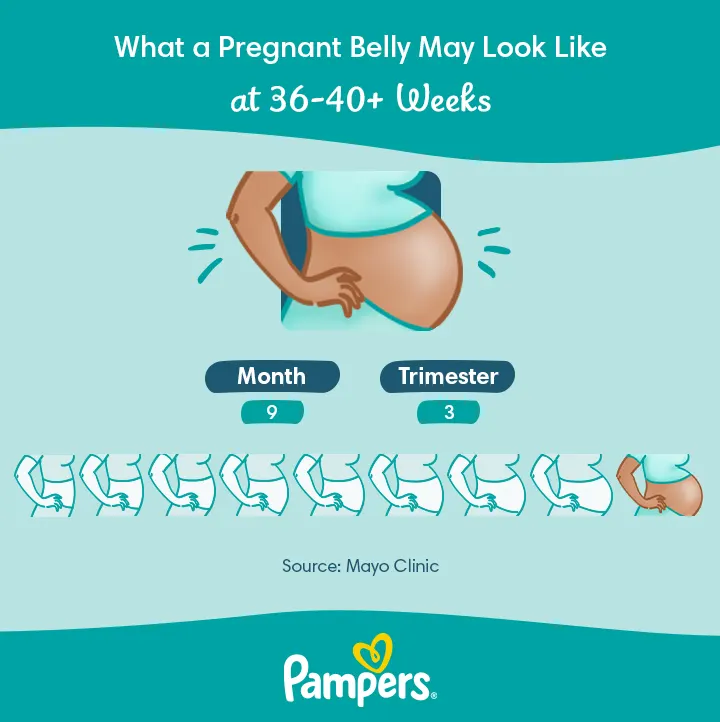 40 weeks pregnant belly